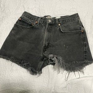 Distressed Black Levis Shorts